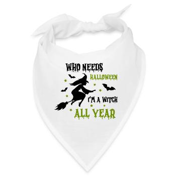 witch all year - Bandana - Weiß - Vorne
