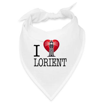 I Love Lorient von I Love Bretagne - Bandana - Weiß - Vorne