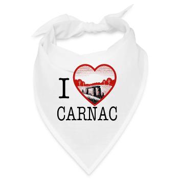 I love Carnac von I Love Bretagne - Bandana - Weiß - Vorne