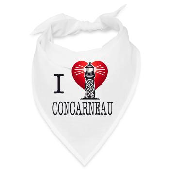 I Love Concarneau von I Love Bretagne - Bandana - Weiß - Vorne