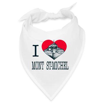Ich liebe den Mont Saint-Michel - Bandana - Weiß - Vorne