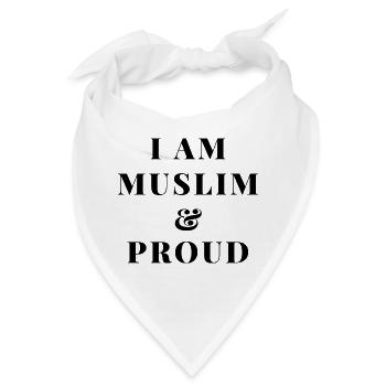 ICH BIN MUSLIM UND STOLZ - Bandana - Weiß - Vorne