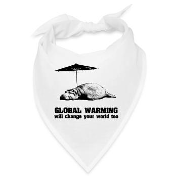 Globale Erwärmung / Klimawandel / Global Warming - Bandana - Weiß - Vorne