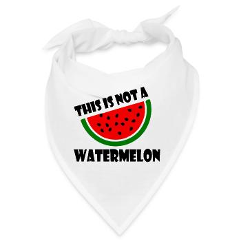 THIS IS NOT A WATERMELON - Bandana - Weiß - Vorne