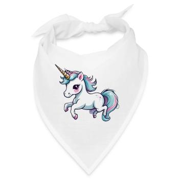 Licorne Einhorn Kawaii - Bandana - Weiß - Vorne