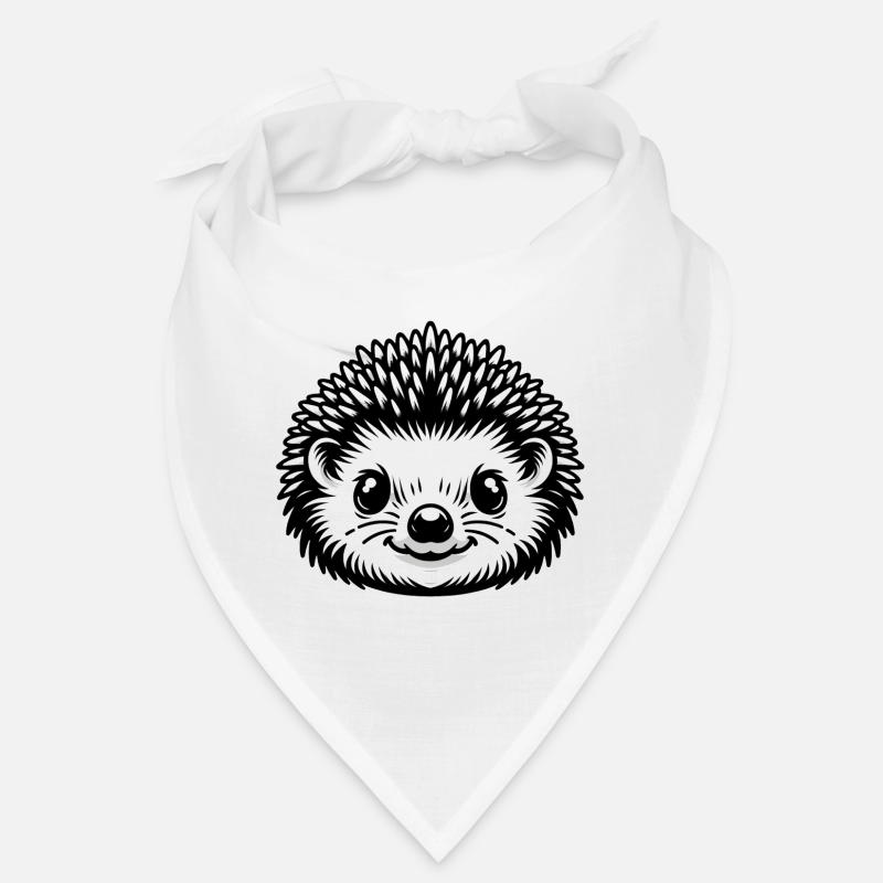 Hérisson - Bandana - blanc