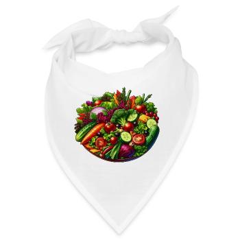 Gesund essen - Bandana - Weiß - Vorne