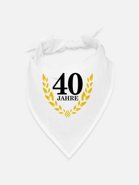 Jubiläum 40 Jahre Lorbeerkranz - Bandana - Weiß