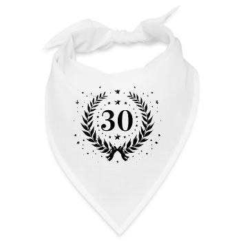 Dreißig 30 - Bandana - Weiß - Vorne
