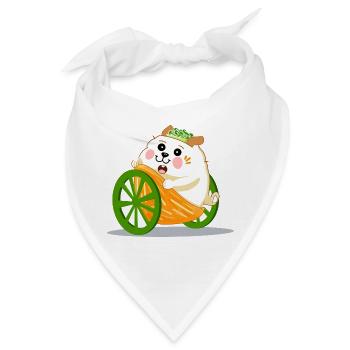 Neugieriges Erdmännchen - Bandana - Weiß - Vorne