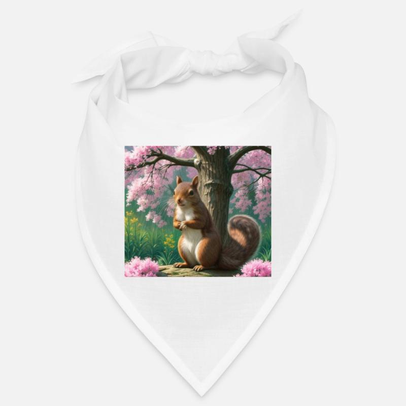 Suirrel withblooming tree - Squirrel Bandana