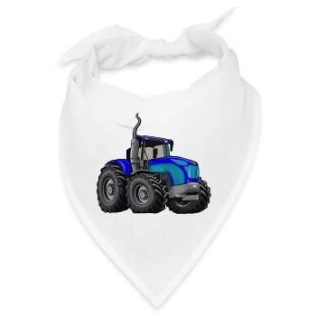 Trecker mit großen Reifen - Bandana - Weiß - Vorne