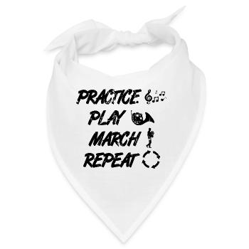 Waldhornist Routine - Bandana - Weiß - Vorne