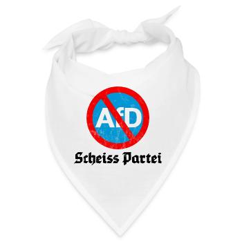 ANTI AFD SCHEISS PARTEI - Bandana - Weiß - Vorne
