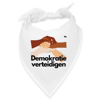Demokratie verteidigen - Bandana - Weiß - Vorne