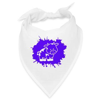 kuh klecks - Bandana - Weiß - Vorne