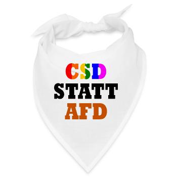 Csd statt afd - Bandana - Weiß - Vorne