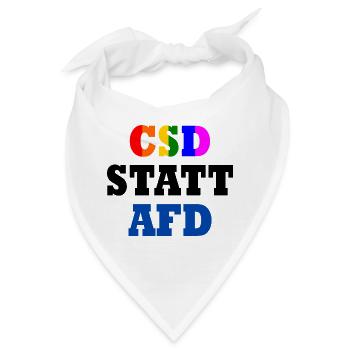 Csd statt afd - Bandana - Weiß - Vorne