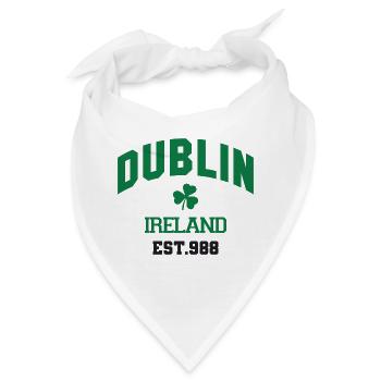 Dublin - Irland - Bandana - Weiß - Vorne
