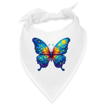 Van Gogh Schmetterling - Bandana - Weiß - Vorne