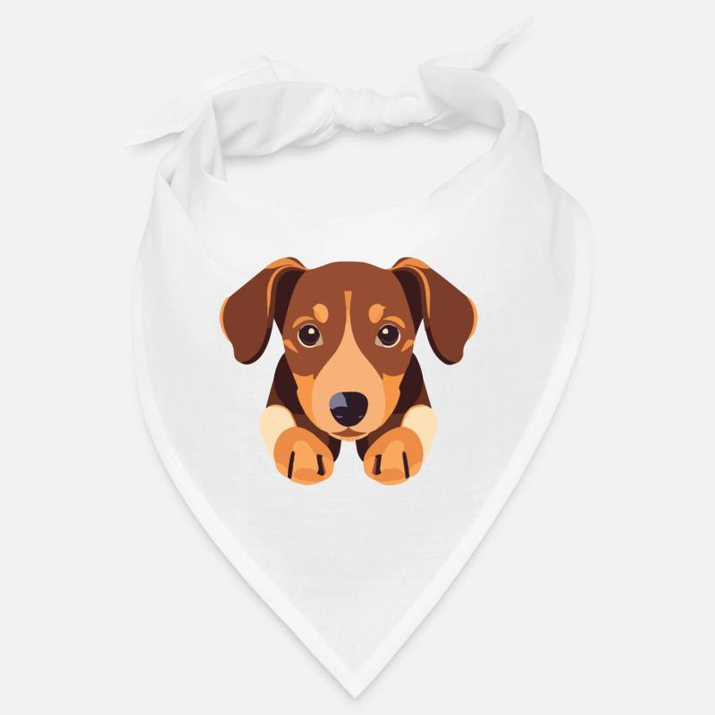 Chiot chien teckel mignon Bandana