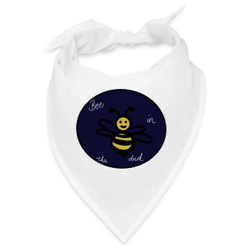 Bee in the dark - Bandana - Weiß - Vorne