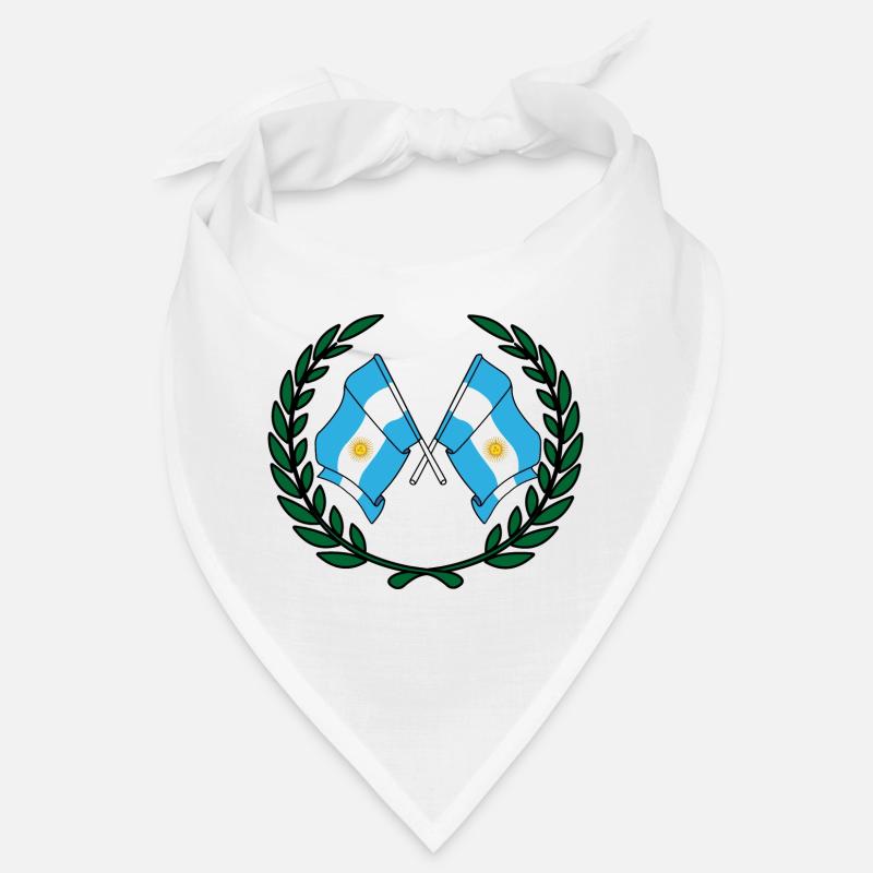 Drapeaux Argentine en couronne de laurier Bandana