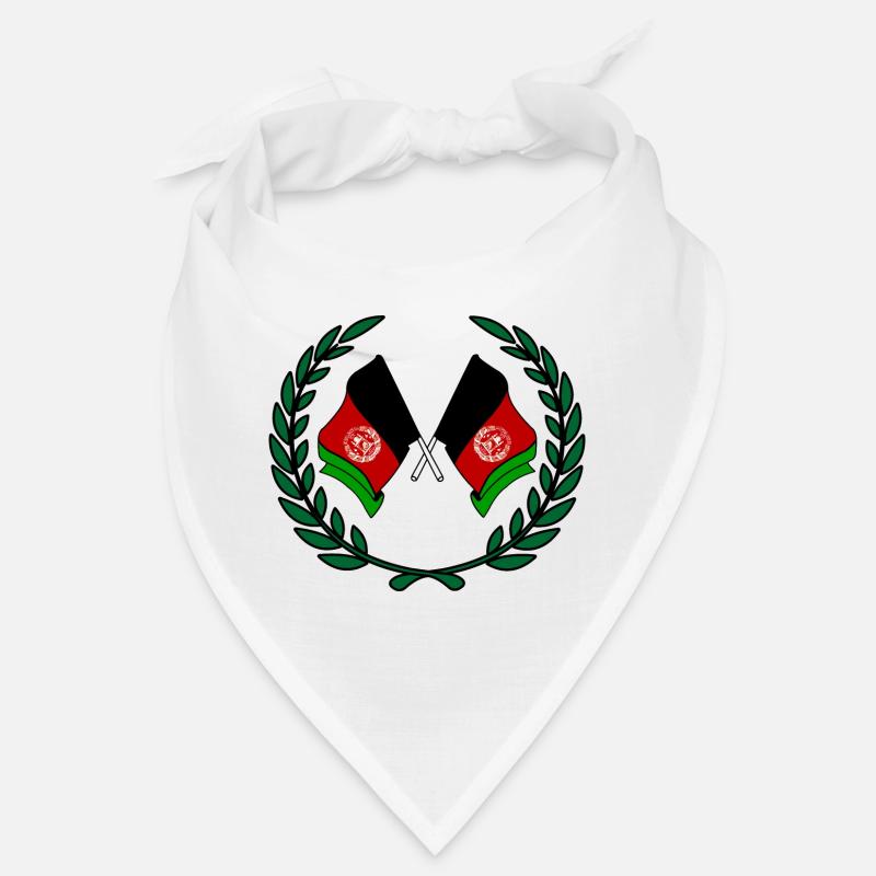 Drapeaux Afghanistan en couronne de laurier Bandana