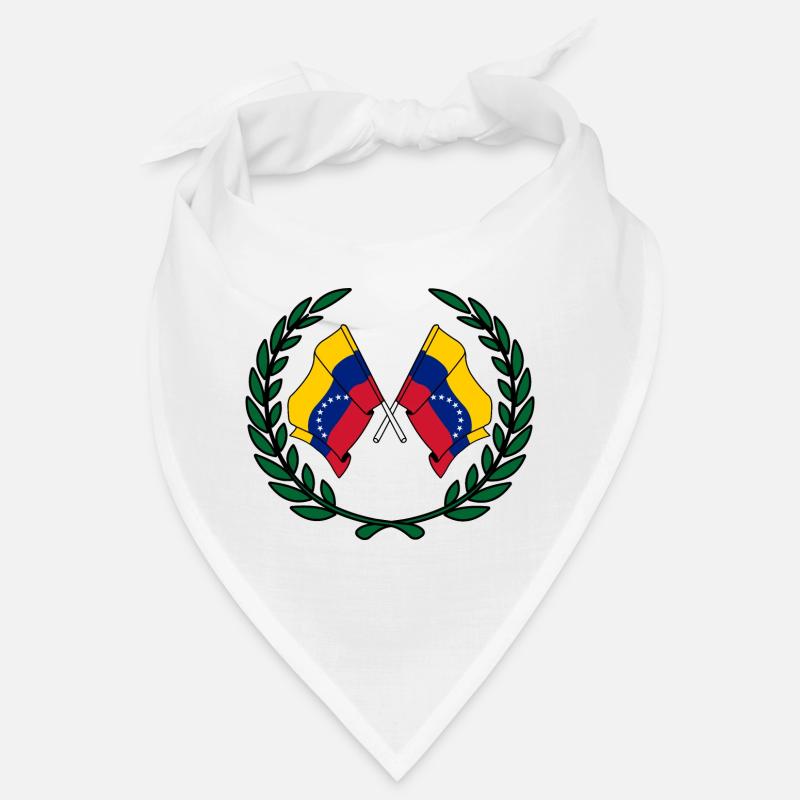 Drapeaux Venezuela en couronne de laurier Bandana
