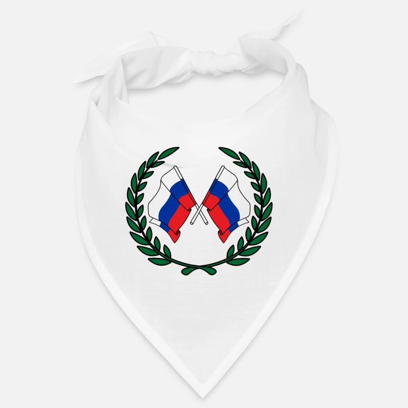 Drapeaux de la Russie en couronne de laurier Bandana