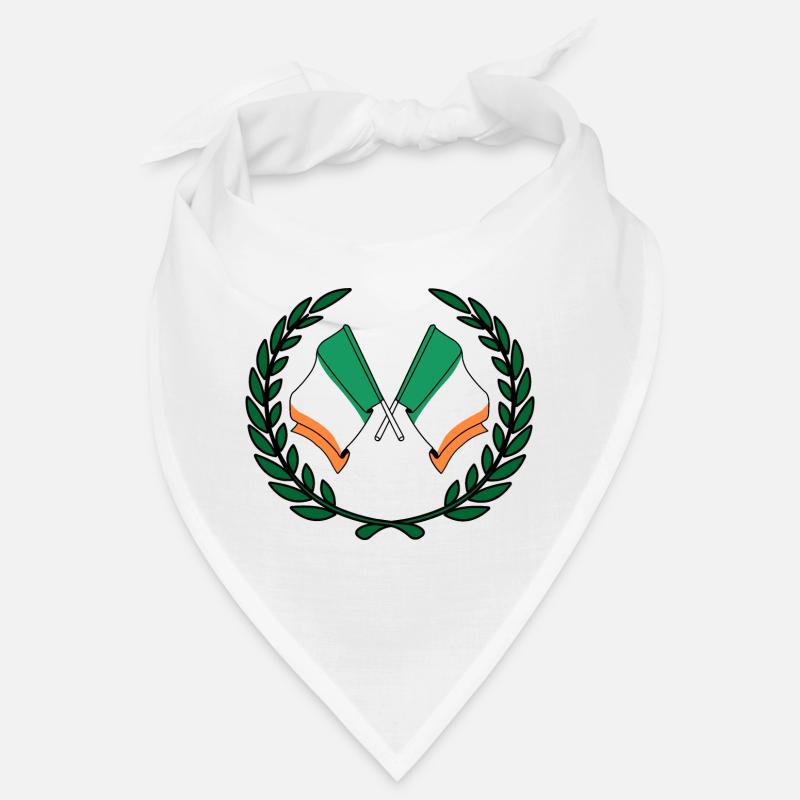 Flags Ireland in laurel wreath Bandana