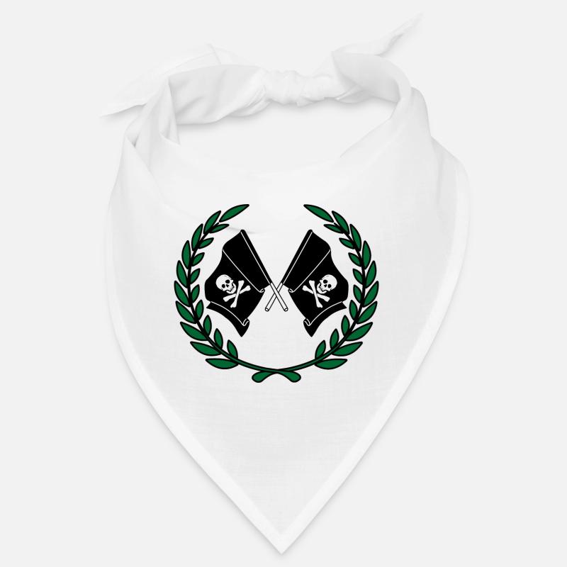 Drapeaux de pirates en couronne de laurier Bandana