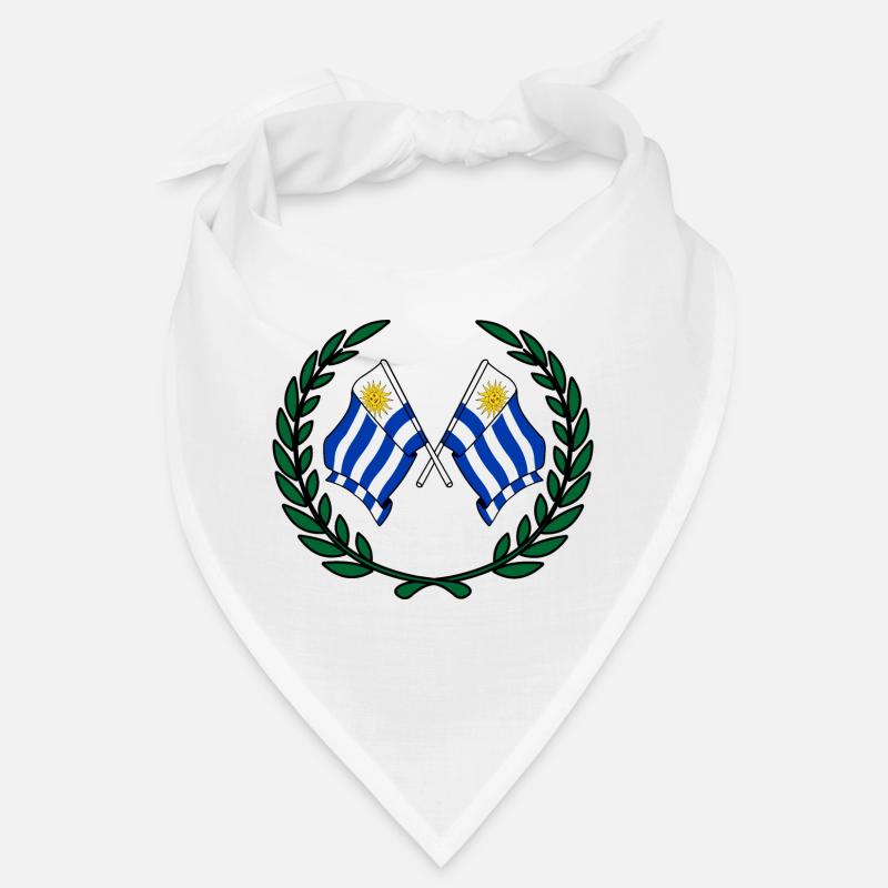 Drapeaux de l’Uruguay en couronne de laurier Bandana