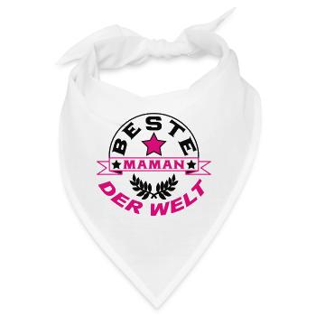 BESTE MAMAN DER WELT - Bandana - Weiß - Vorne