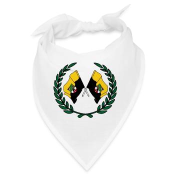 Fahnen Sachsen Anhalt Lorbeerkranz - Bandana - Weiß - Vorne