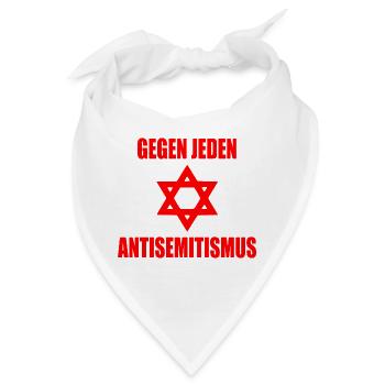 gegen jeden antisemitismus - Bandana - Weiß - Vorne