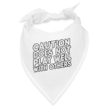 Caution Does Not Play Well With Others 94 - Bandana - Weiß - Vorne