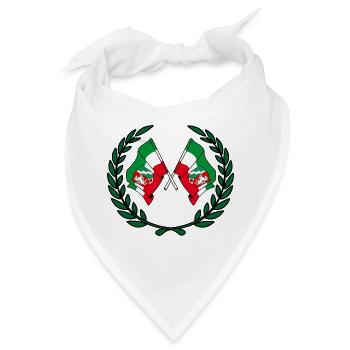 Fahnen Nordrhein-Westfalen Lorbeerkranz - Bandana - Weiß - Vorne