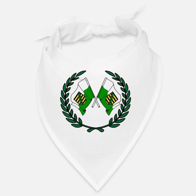 Fahnen Sachsen Lorbeerkranz Bandana