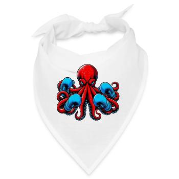 Krake - Bandana - Weiß - Vorne