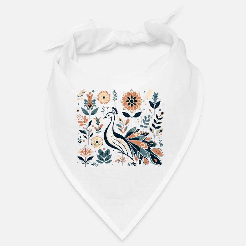 Floral peacock Bandana