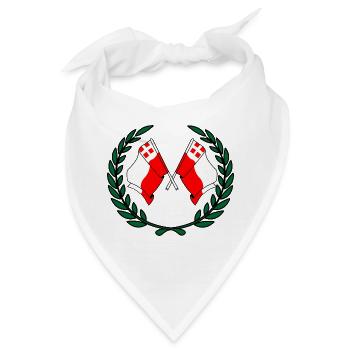 Flaggen der Provinz Utrecht mit Lorbeerkranz - Bandana - Weiß - Vorne