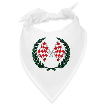 Flaggen der Provinz Nordbrabant mit Lorbeerkranz - Bandana - Weiß - Vorne