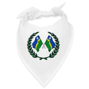 Flaggen der Provinz Flevoland mit Lorbeerkranz - Bandana - Weiß - Vorne