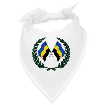 Flaggen der Provinz Gelderland mit Lorbeerkranz - Bandana - Weiß - Vorne