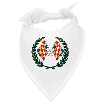Flaggen Provinz Antwerpen Belgien Lorbeerkranz - Bandana - Weiß - Vorne