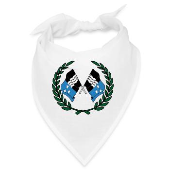 Flaggen Provinz Aargau Schweiz Lorbeerkranz - Bandana - Weiß - Vorne