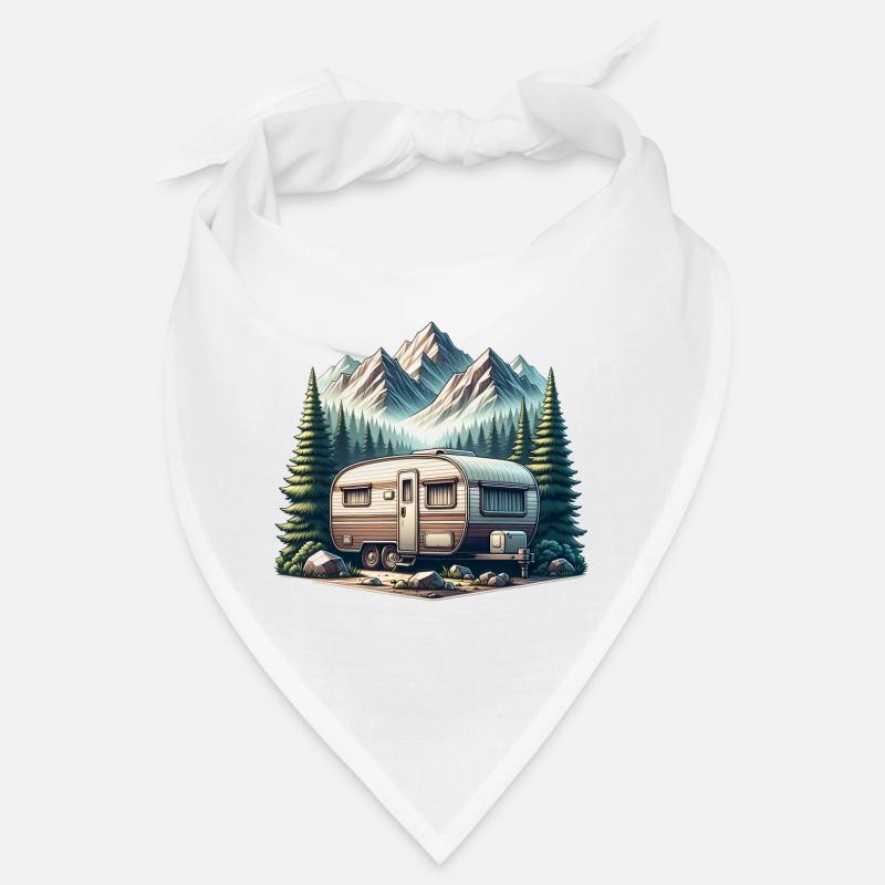 Caravane de camping - Bandana - blanc