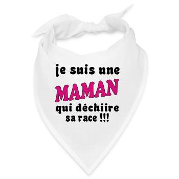 Ich bin eine MAMA... - Bandana - Weiß - Vorne