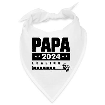 papa 2024 loading - Bandana - Weiß - Vorne